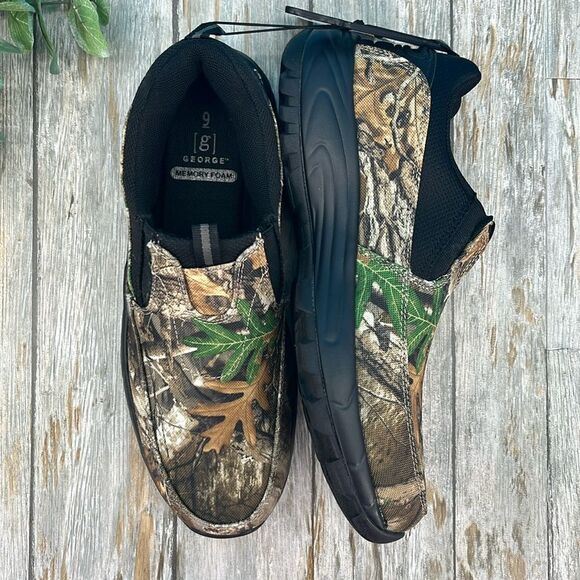 Men's Rugged Camo Real Tree Slip-On Shoes Size 9 - Picture 5 of 12